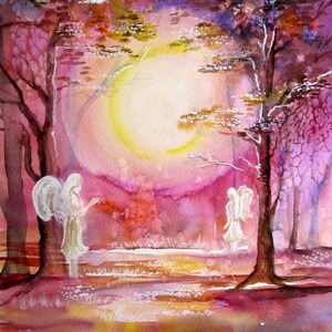 SilwiArtAtelier Quadri angeli "Angelo - Protettore dei tuoi sogni" cartolina angelo xl / foto artistica / decorazione murale angelo angelo custode