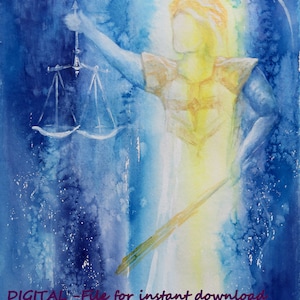 Archangel Michael (M4) digital file jpg. the protector instant download archangel guardian angel digital file photo file