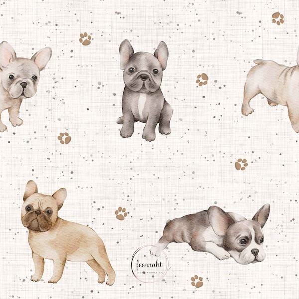 Vorbestellung - Bio Jersey o Bio French Terry 24,00 EUR/m - Eigenproduktion French Bulldogs