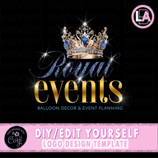 Crown Logo, Hair Logo, Boutique Logo, Lash Artist Logo, Events Logo, Makeup Artist Logo, Nails Tech Logo, Crown Logo Design