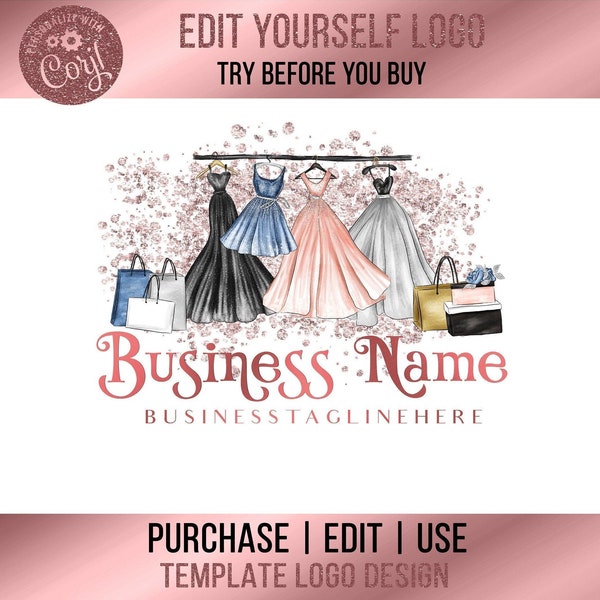 Boutique Logo, Online Boutique Logo, Fashion Logo, Dresses Logo, Fashion Logo Design