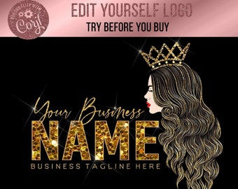 DIY Hair Logo, Hair Bundles Logo, Hair Extensions Logo, Hair And Makeup Logo, Wigs Logo, Hairstylist Logo