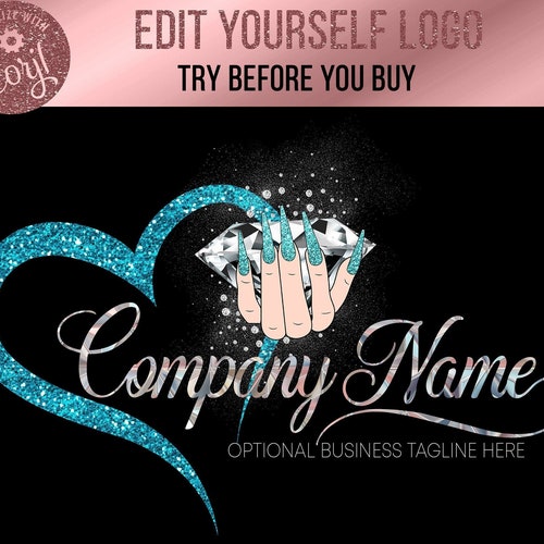 DIY Nails Logo Nail Logo Long Nails Logo Press on Nails Etsy