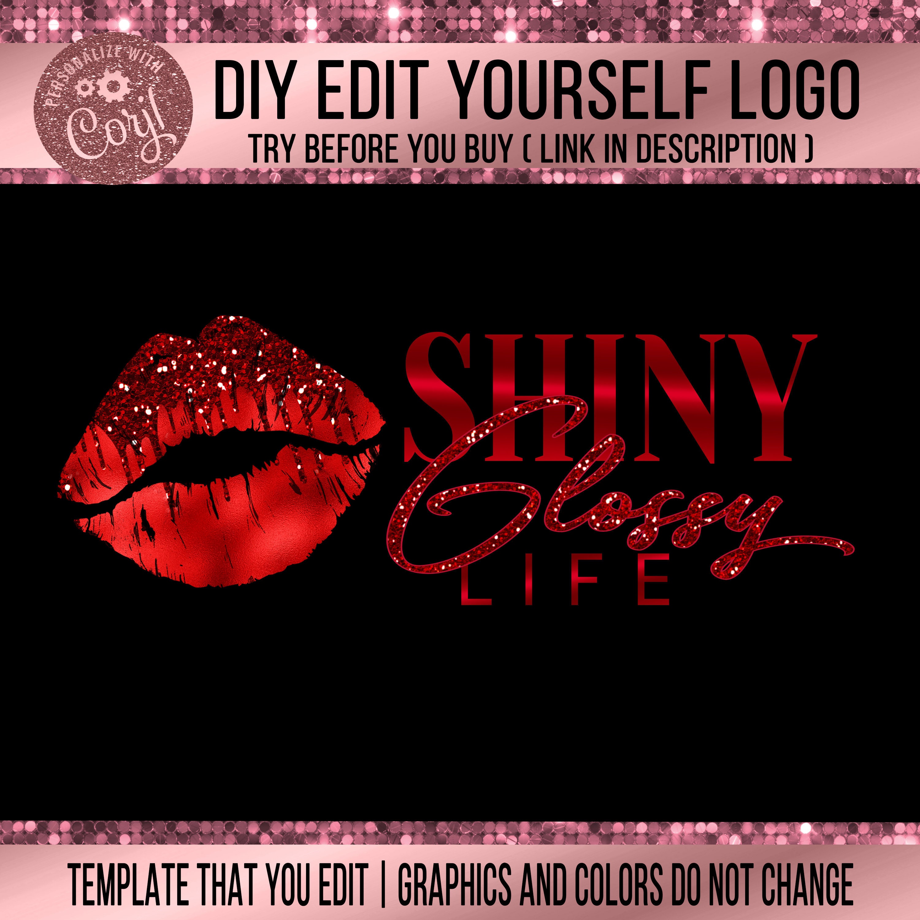 Lipgloss Logo Makeup Logo Beauty Logo Makeup Artist Logo | Etsy