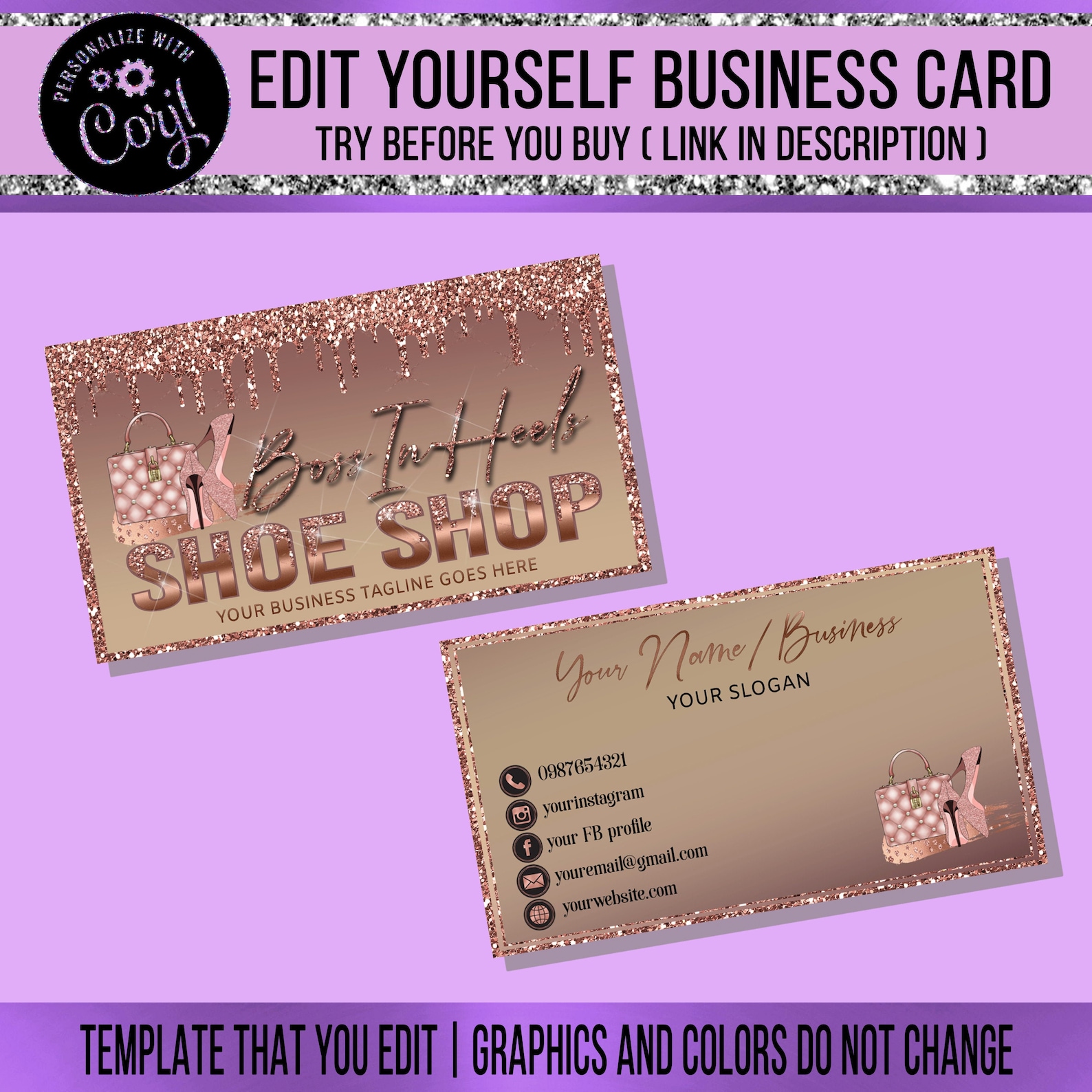 Fashion Business Card Boutique Business Card Accessories Etsy