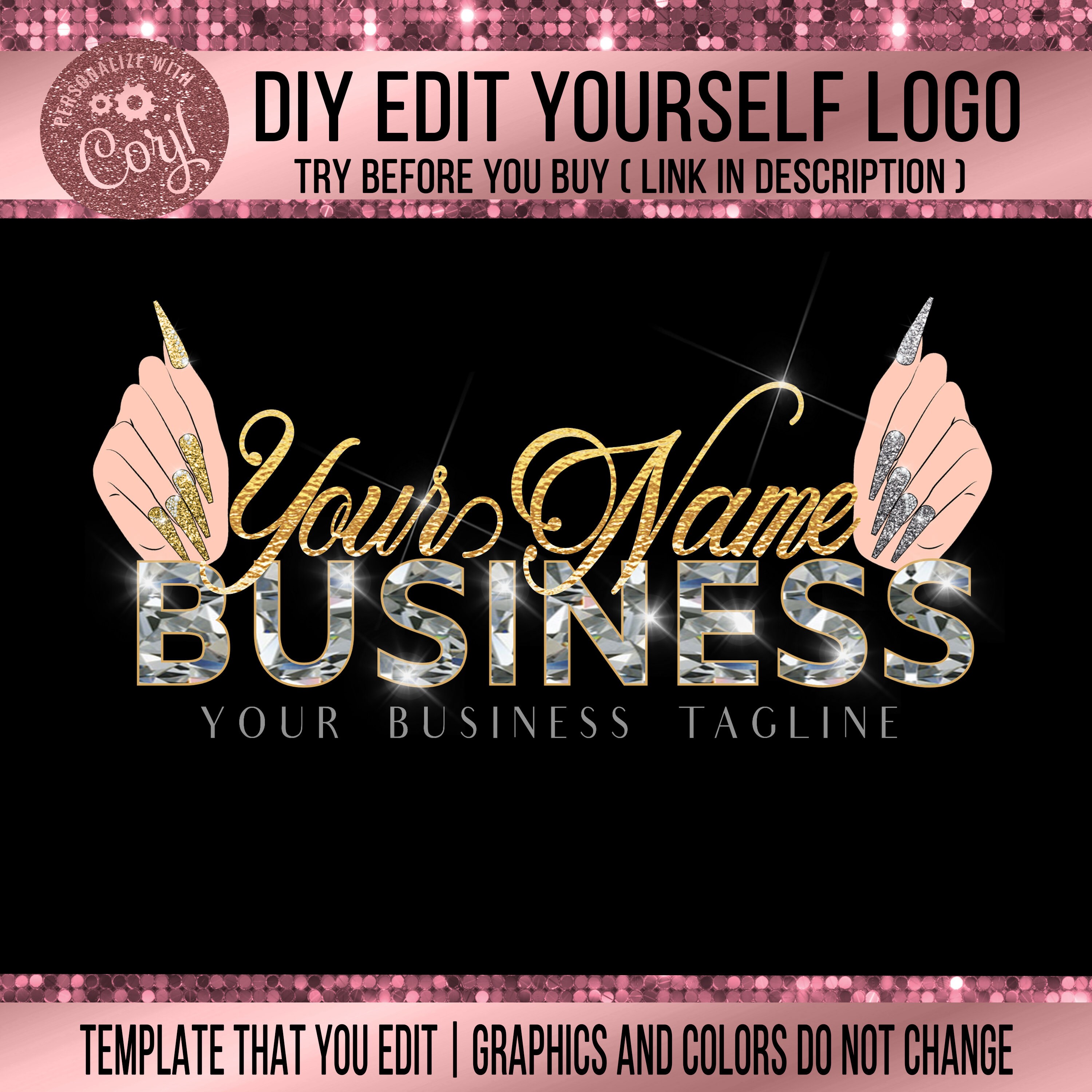 Nail Logo Nail Logo Design Nail Artist Logo Nail Tech Logo | Etsy