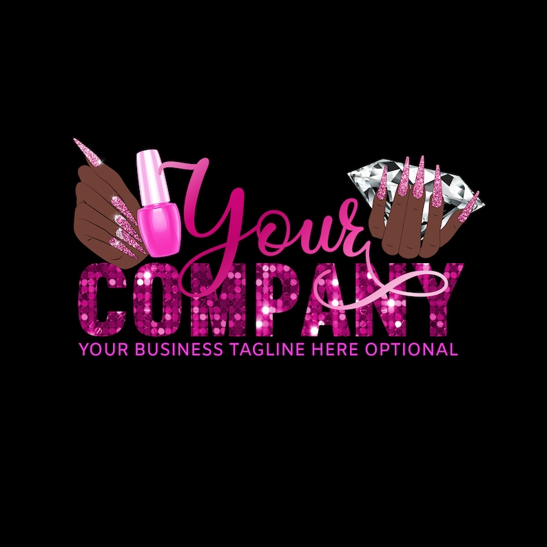 Nails Logo Nail Logo Nail Tech Logo Press On Nails Logo Etsy