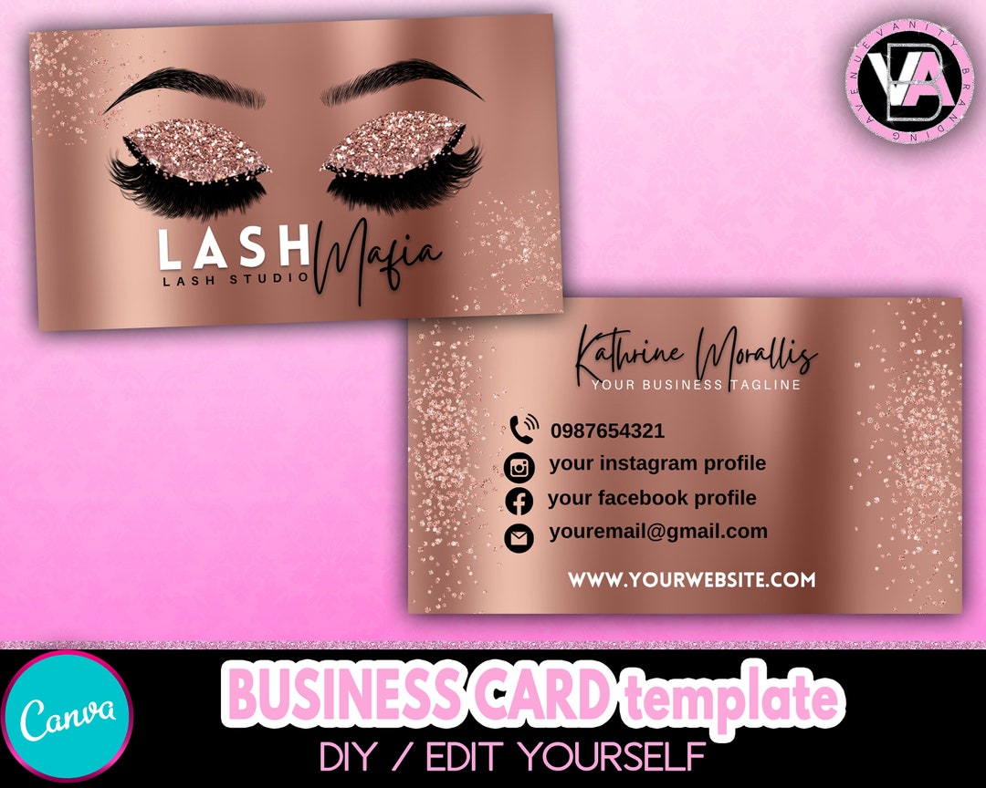 Lash Business Card, Lash Tech Business Card, Lashes Business Card, Lash