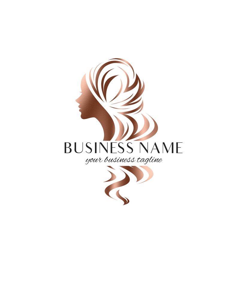 Logotipo De Extensiones De Cabello Logotipo De Pelo Dise o Etsy