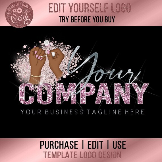 Nails Logo Nail Logo Design Nail Artist Logo Nail Tech | Etsy