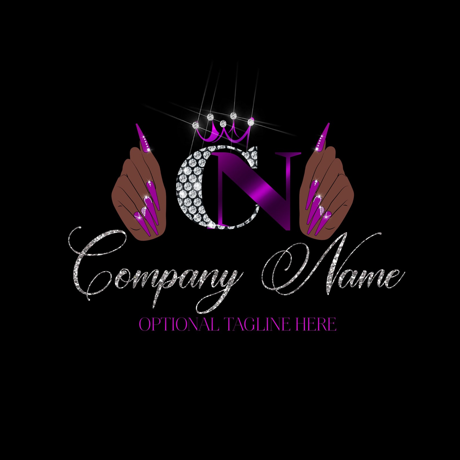 Nail Logo Beauty Logo Nail Tech Logo Nails Logo Press On | Etsy