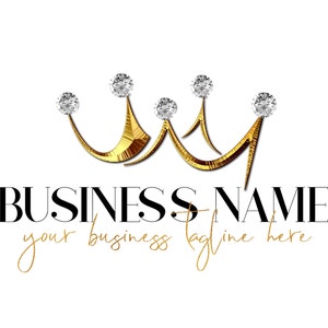 Logo Design, Gold Logo Design, Crown Logo Design, Fashion Logo, Boutique Logo, Crown Logo