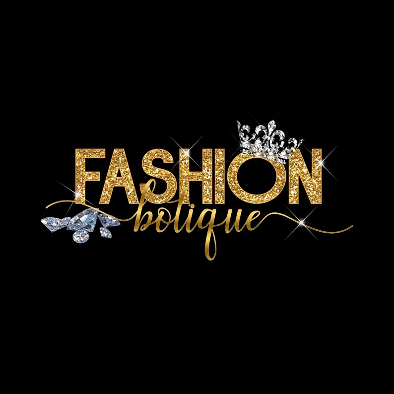 Jewelry Logo Diamonds Logo Crown Logo Boutique Logo Hair Etsy