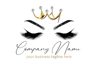 Lash Logo, Beauty Logo, Makeup Logo, Makeup Artist Logo, Brow Logo, Eyelash Extensions Logo