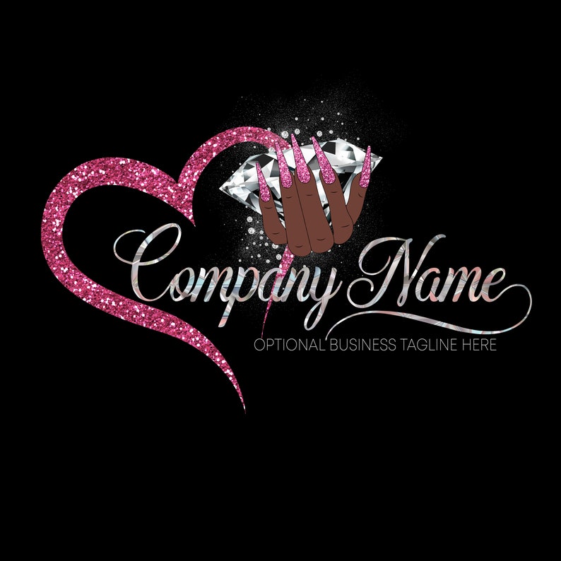 DIY Nails Logo Nail Logo Long Nails Logo Press On Nails Etsy