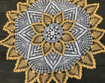 Sunflower Handmade Vintage Crochet Suitable for Framing