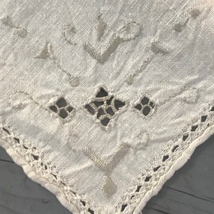 vintage madeira napkins set of four embroidered linen