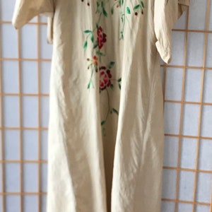 Antique 1920's 30's Raw Silk Japanese Embroidered Handmade Kimono Robe Stunning image 6