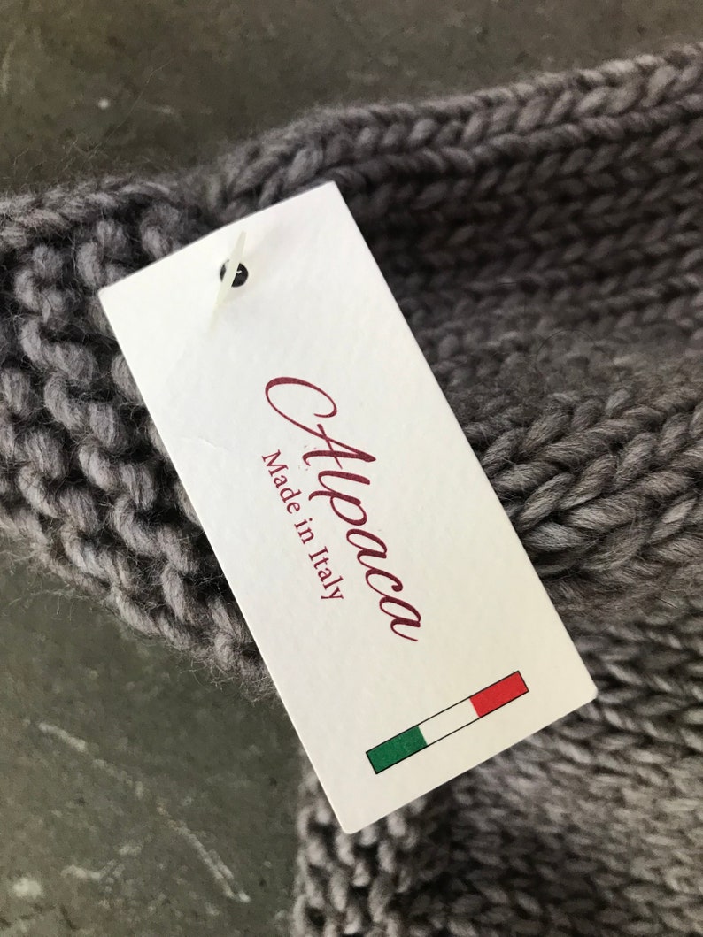 Alpaca Muff Scarf Made in Italy with Original Tags image 2