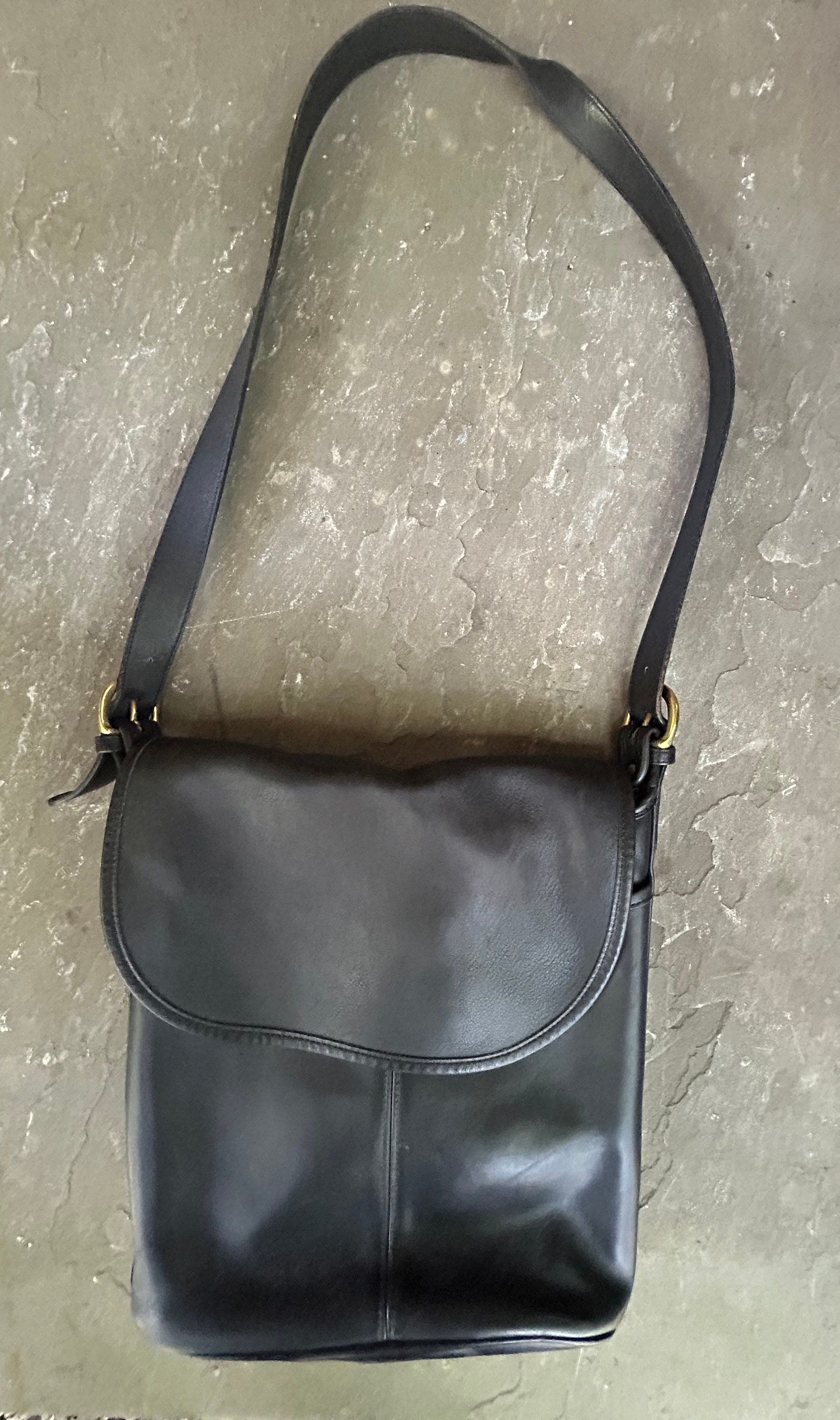 バッグ Vintage Coach LOGAN BAG Shoulder Black Vintage Coach Logan Bag 9907 Black Shoulder Bag Glove-Tanned