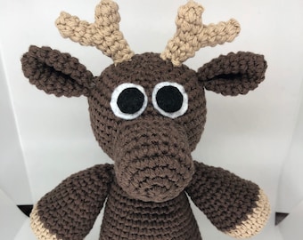 Crochet Moose Stuffed Animal