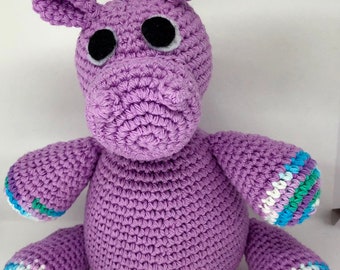 Crochet Hippo Stuffed Animal