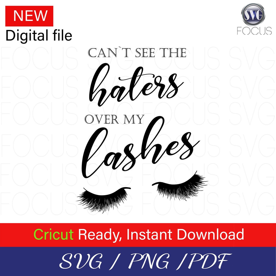 Lashes Svg Can't See the Haters Over My Lashes SVG Etsy