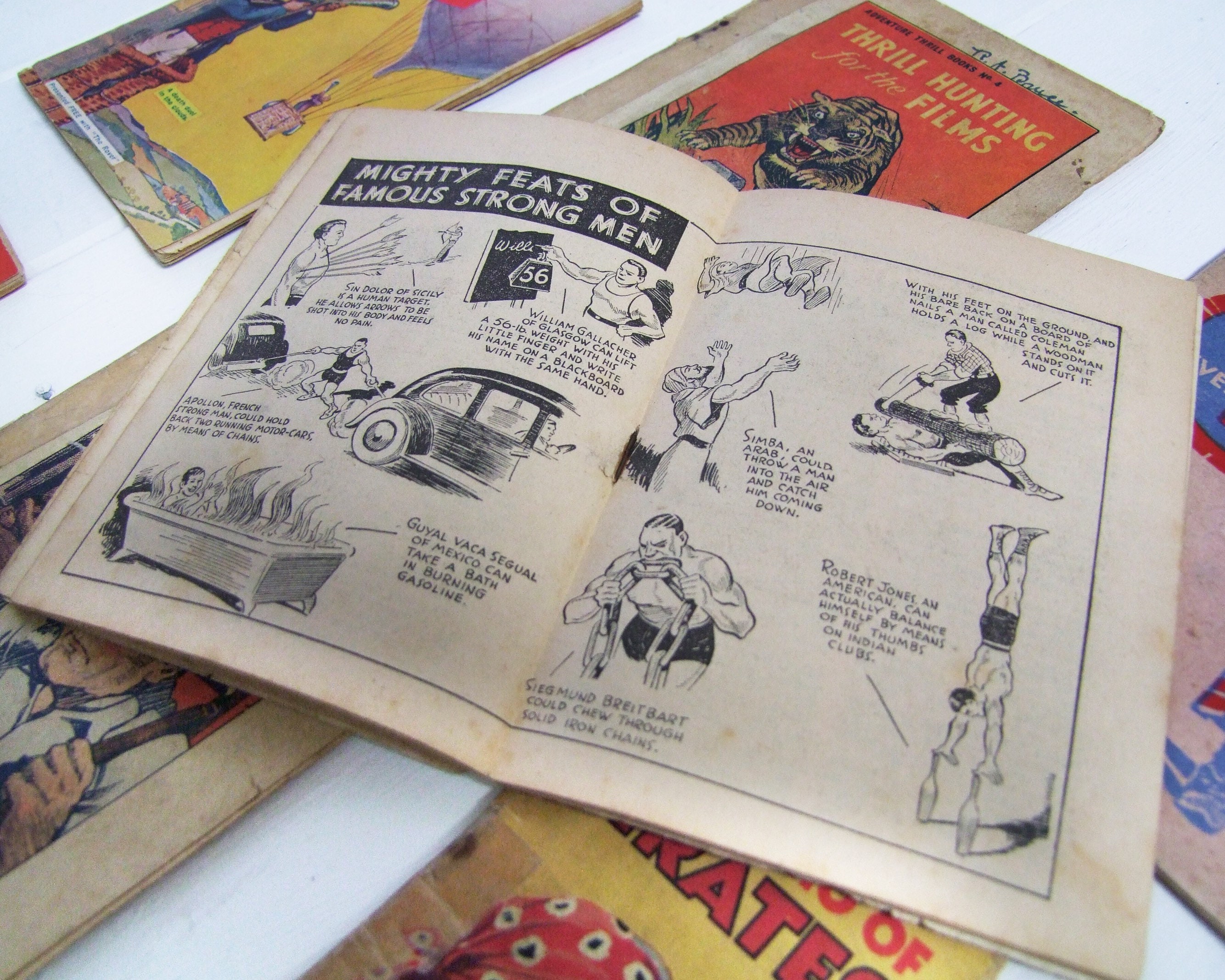 Vintage 1930s Comic Books Curios Cabinet Weird Stuff | Etsy
