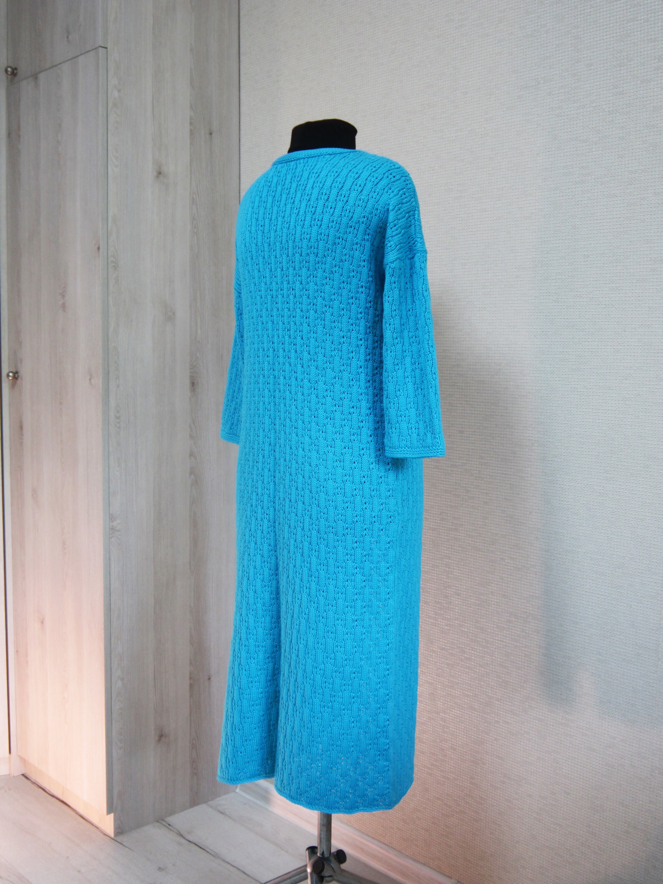 Turquoise Long Cardigan Women Blue Cardigan Elegance Etsy