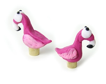Valve Caps Flamingos