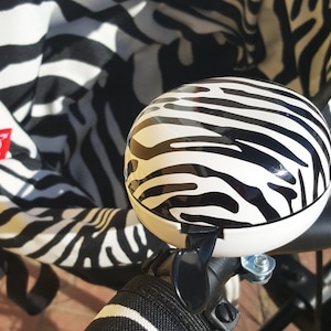 bicycle bell   black and white zebra pattern