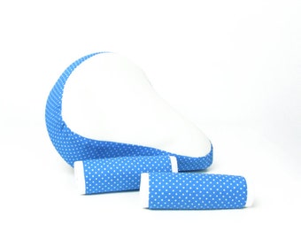 Saddle cover BLUE handlebars cover GRATIS polka dots