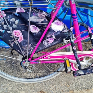 bicycle lock bike lock ulock FLOWERS  a waterproof cover