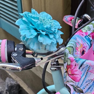 Bicycle bell black FLOWER white