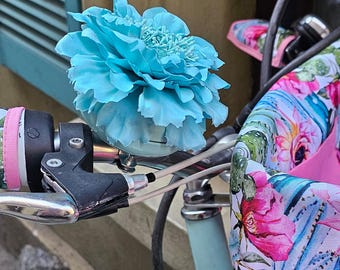 Bicycle bell black FLOWER white