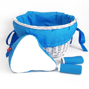 Wicker basket Saddle cover + handlebars cover
