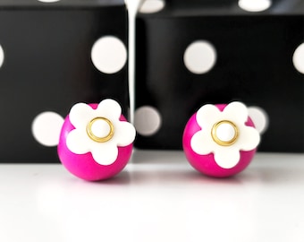 valve caps pink flowers gift
