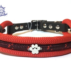 Collar tauhalsband for dogs different sizes braided from 58,- Euro very classy matching linen adjustable dew with leather