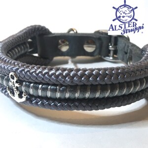 Collar rope collar for dogs, neck circumference personalized and adjustable, length as desired, very classy, matching leashes