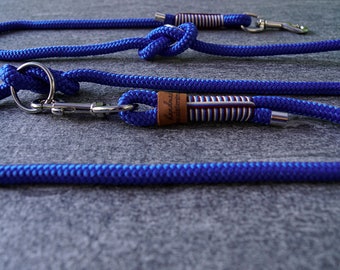 Dog leash dew leash adjustable, handmade high quality materials matching collars