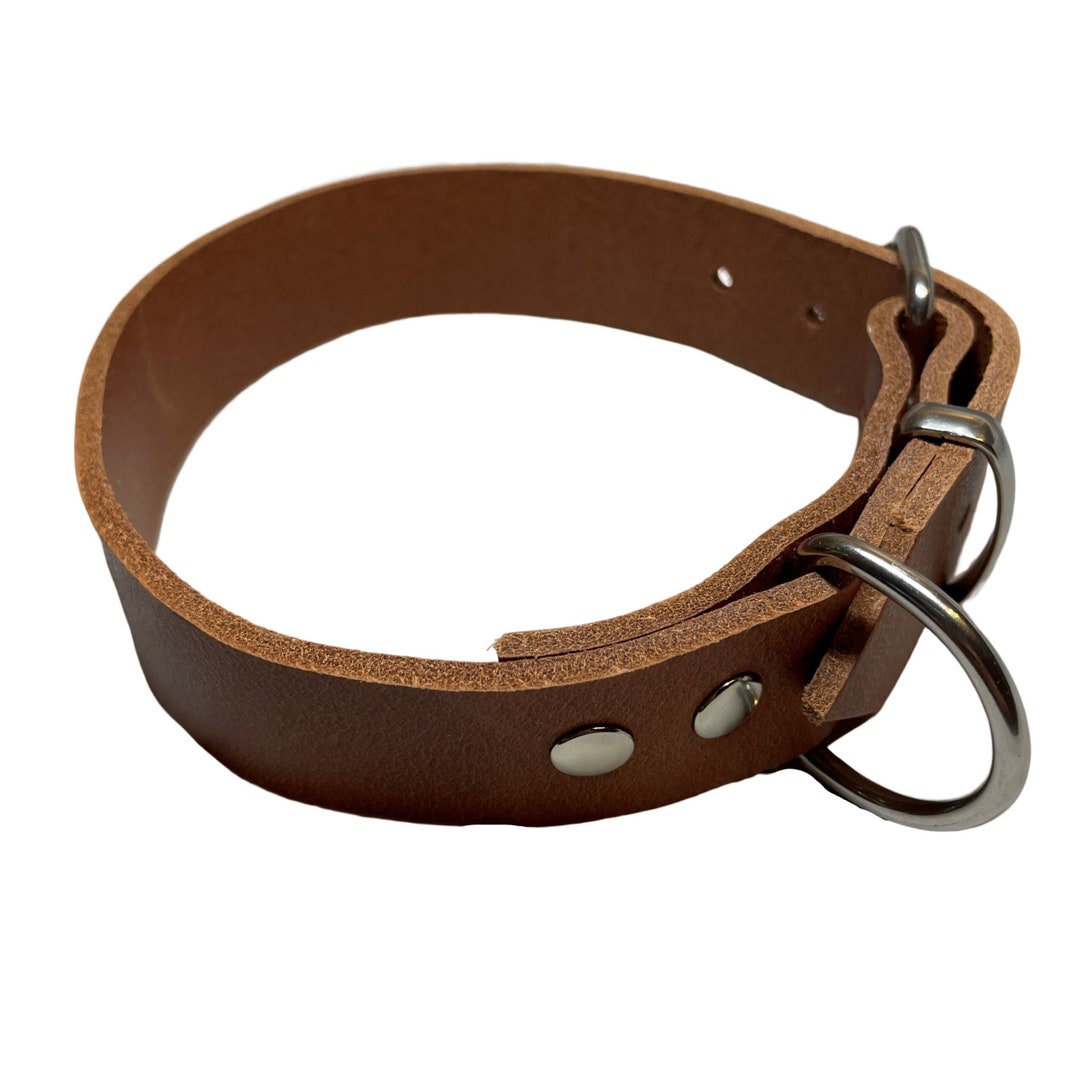 Hartman & Rose Leder Hundehalsband Violett Mit Nickel-Applikation - 56-61 Cm, Pflanzlich Gegerbt