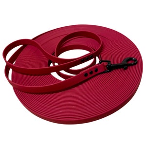 Wine-red drag line made of coated webbing from 15 euros from AlsterStruppi, length as desired, width 16 mm