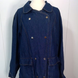 Denim Blvd Los Angeles Denim Double Breasted Coat Rose Gold Hardware Size M/L