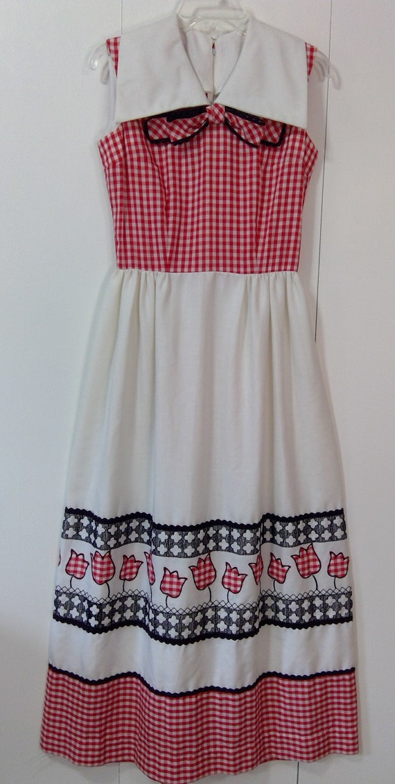 70's Vintage Herman Marcus Dallas Red Gingham & Pa