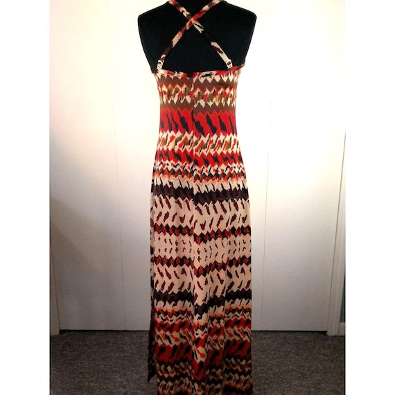 60s Vintage DeWeese Designs Swim & Sun Fashions Los Angeles California Maxi Dress Size 11-12