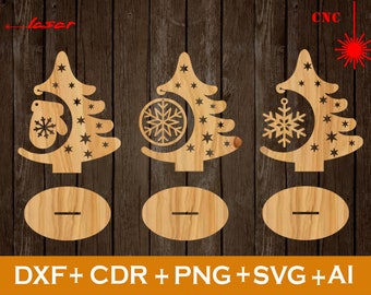 Download Christmas Ornament Svg Set Of 6 Christmas Tree Decoration Etsy