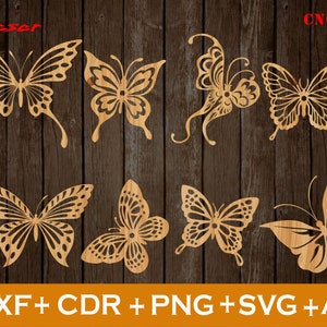 8 Schmetterlinge SVG Bundle | Schmetterling SVG Bundle | Schmetterling Clipart Layered Cut Dateien für Cricut Butterfly Dxf Bundle Download