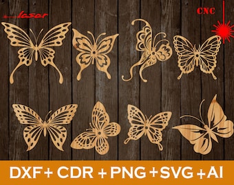 8 Layered Butterflies SVG Bundle | Butterfly SVG Bundle | Butterfly Clipart Layered Cut Files for Cricut Butterfly Dxf Bundle Download