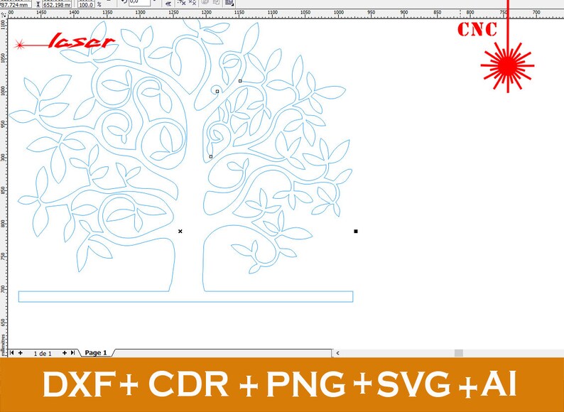 Olive Tree Svg Laser Cut Pano Tree Lasercut DXF Split Tree - Etsy