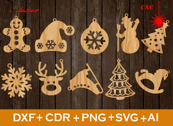 Download Christmas Ornament Svg Set Of 10 Christmas Decoration File Etsy